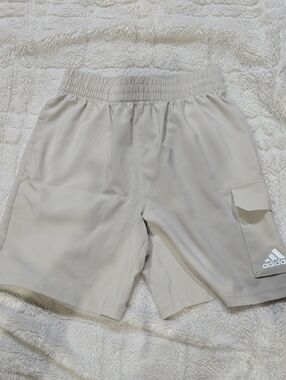 adidas Beige Cargo Performance Shorts